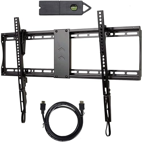 VideoSecu Tilt TV Wall Mount for Most 32"-75" Sony, Vizio, LG, Sharp, Panasonic LCD LED Plasma 3D HDTV Flat Panel Screen 4K TV Bracket, with HDMI