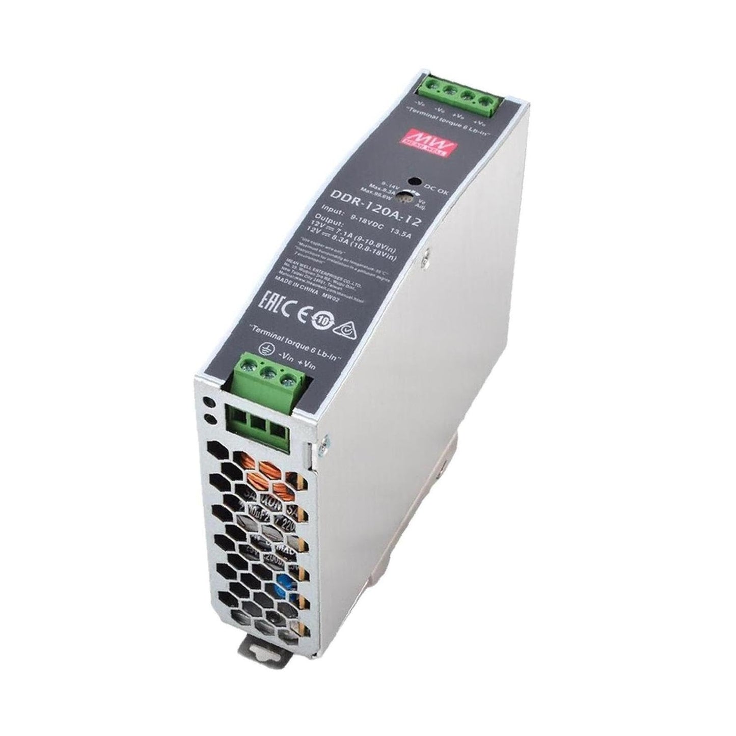 PowerNex Mean Well DDR-120 120W DIN Rail Type DC-DC Converter MEANWELL 120W Converter (DDR-120A-12)