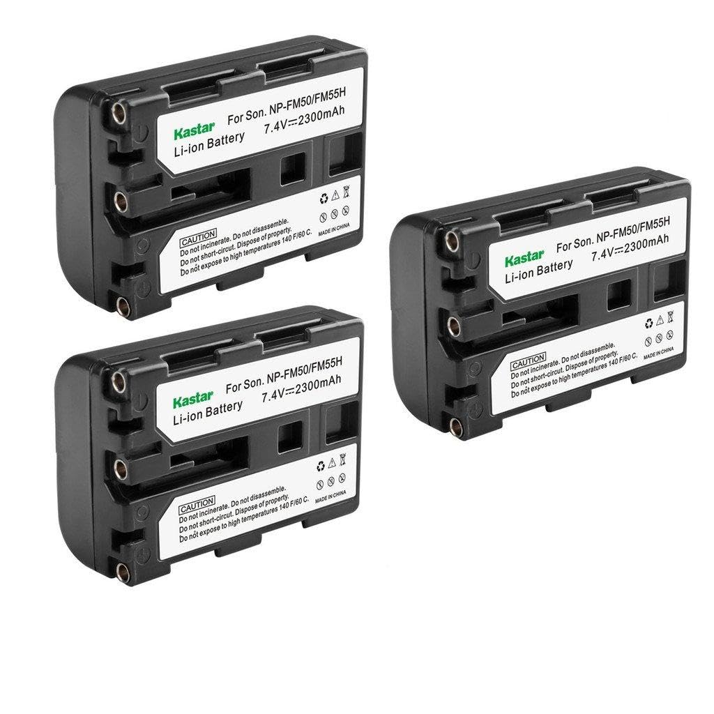 Kastar NPFM50 Battery (3-Pack) for Sony NP-FM30 NP-FM50 NP-FM51 NP-QM50 NP-QM51 NP-FM55H and CCD-TR DCR-PC DCR-TRV DCR-DVD DSR-PDX GV HVL Series