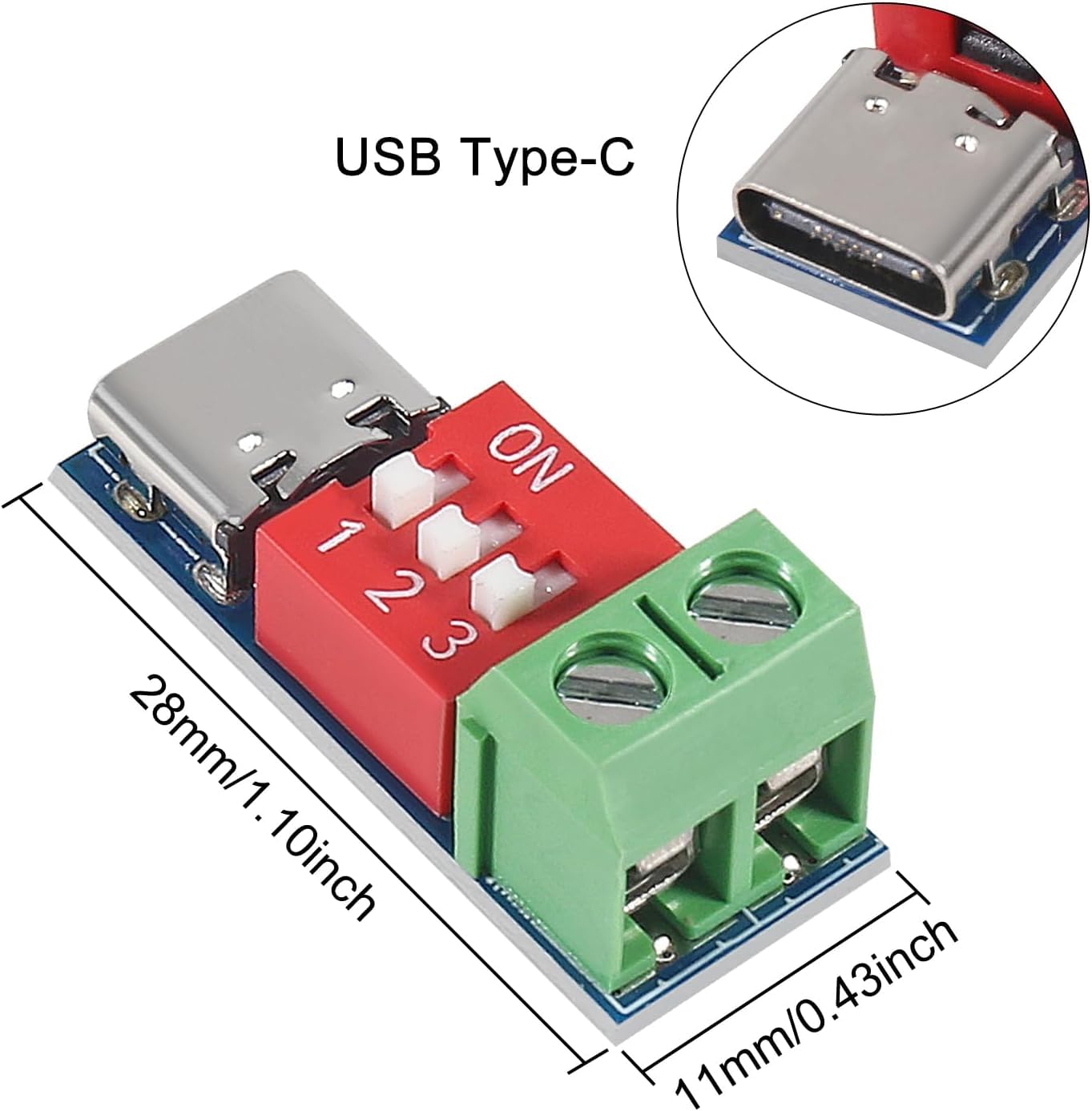 6pcs 5-20V Adjustable USB C PD Trigger Board PD/QC Decoy Board High Speed Charger Power Fast Charge PD Trigger Module