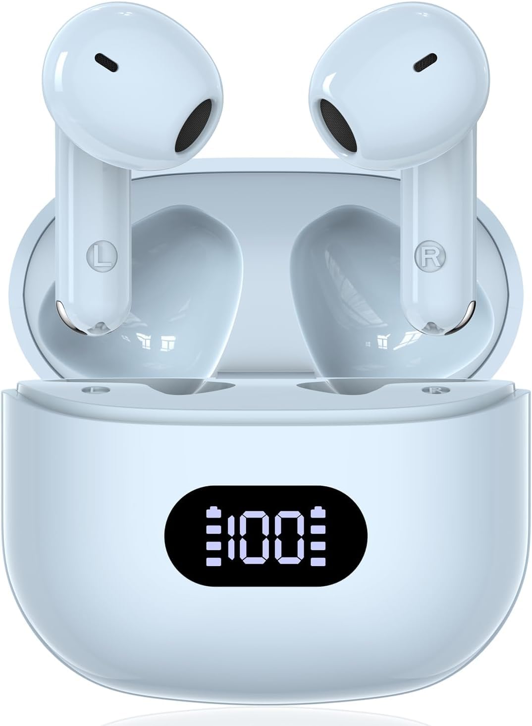 Wireless Earbuds,Bluetooth in Ear Buds with Immersive Surround Sound Stereo,Tap-Control,48 Hours Playtime,Bluetooth 5.4 LED Display Charging…