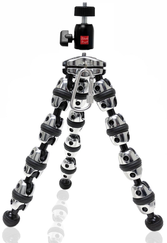 iShot Pro TigerPod HD Hybrid Metal Flexible Leg Tripod Stand for SLR Zoom DSLR GoPro Camera iPad iPhone Mount Flex Portable Lightweight GorillaPod