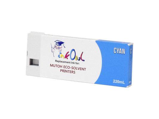 InkOwl Compatible Ink Cartridge Replacement for MUTOH MS31 and ECO-Ultra Printers (220mL, Cyan)