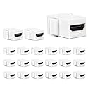 Phizli HDMI Keystone Jack 4K, 20 Pack HDMI Keystone Insert Female to Female Coupler Video Adapter (White)