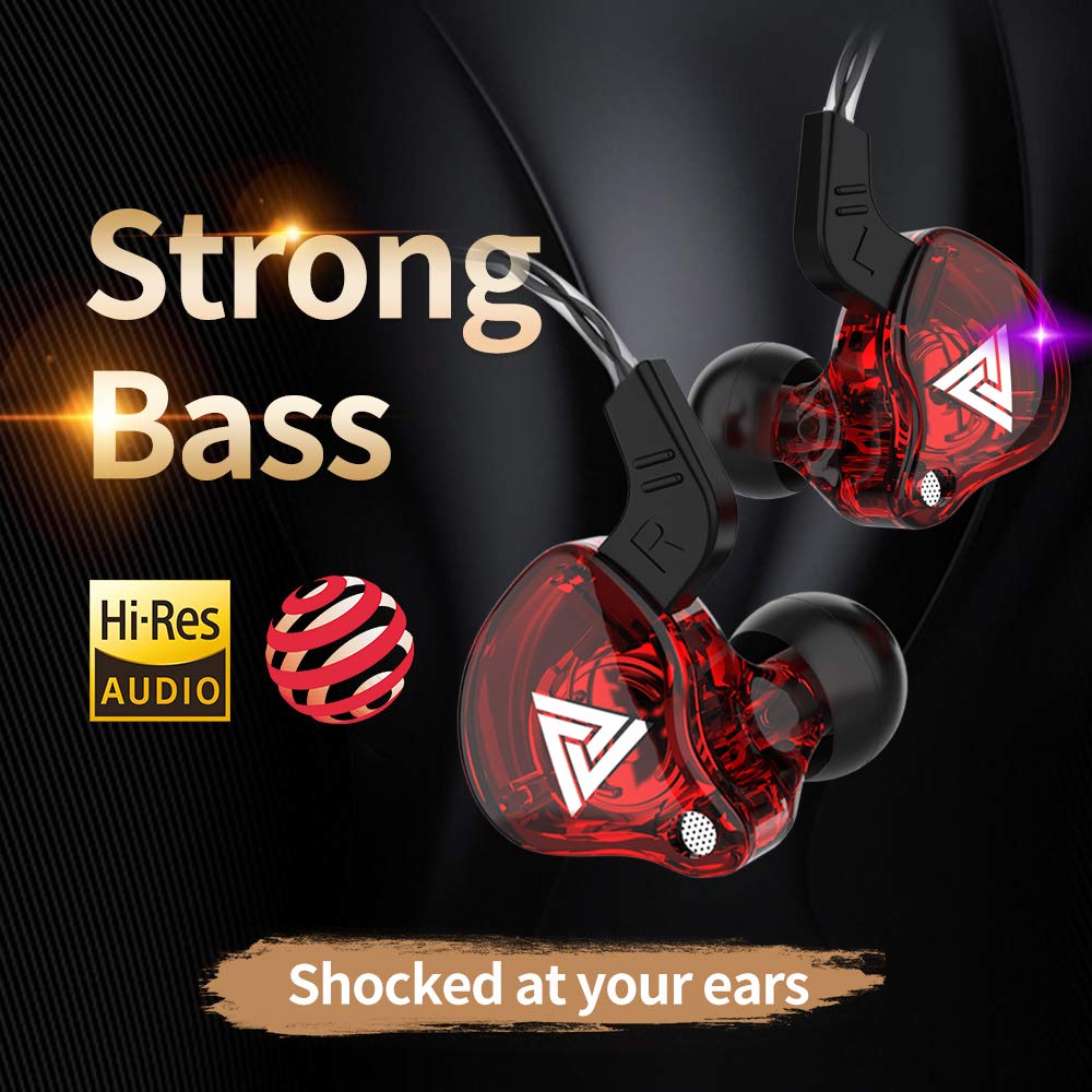 CNWUJASS Wired Gaming Earbuds, QKZ AK6 in Ear Earphone, Running Sport Headphone with Microphone, 1DD Dynamic Driver, for DJ Music Gaming Video…