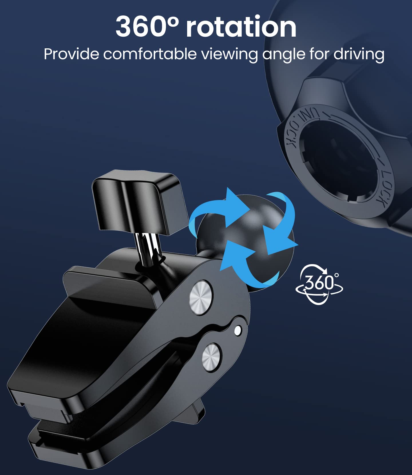 MOKPR Universal Air Vent Clip for Wireless Car Charger & Car Mount, Ultra Strong Anti-Shake Vent Grip for Most Car Phone Mount Holders with Joint Ball