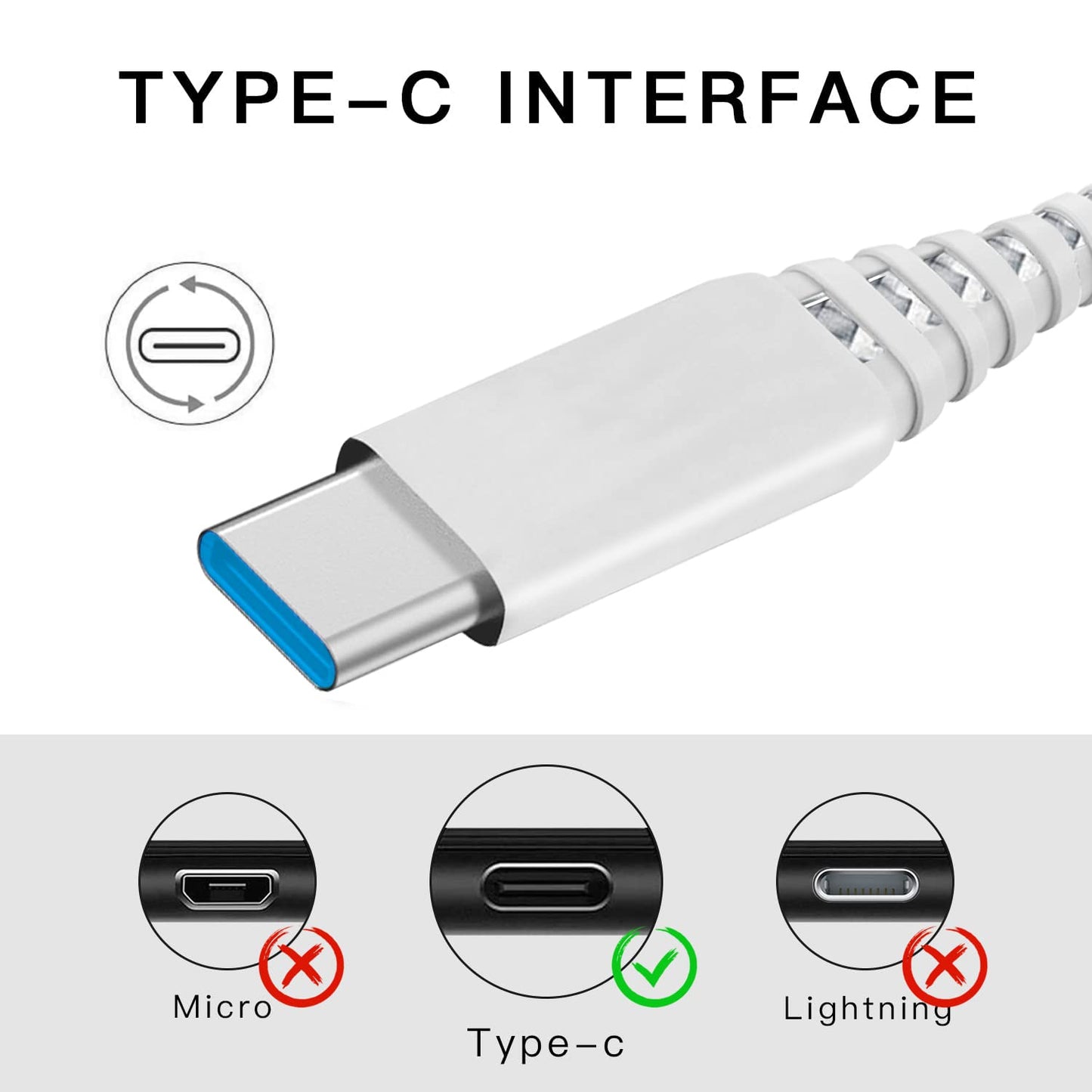 USB C Charger Cable 10-FT 2Pack Cord for Samsung Galaxy A20 A21 A01 A32 A42 A53 A54 5G A03S S9 Plus S9+,Tab A 10.1 8.0 2019/10.5 2018,S22 Plus