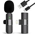 voijump Professional Wireless Microphone for iPhone, iPad, Cordless Lavalier Lapel Omnidirectional Condenser Recording Mic for Video Recording, Live