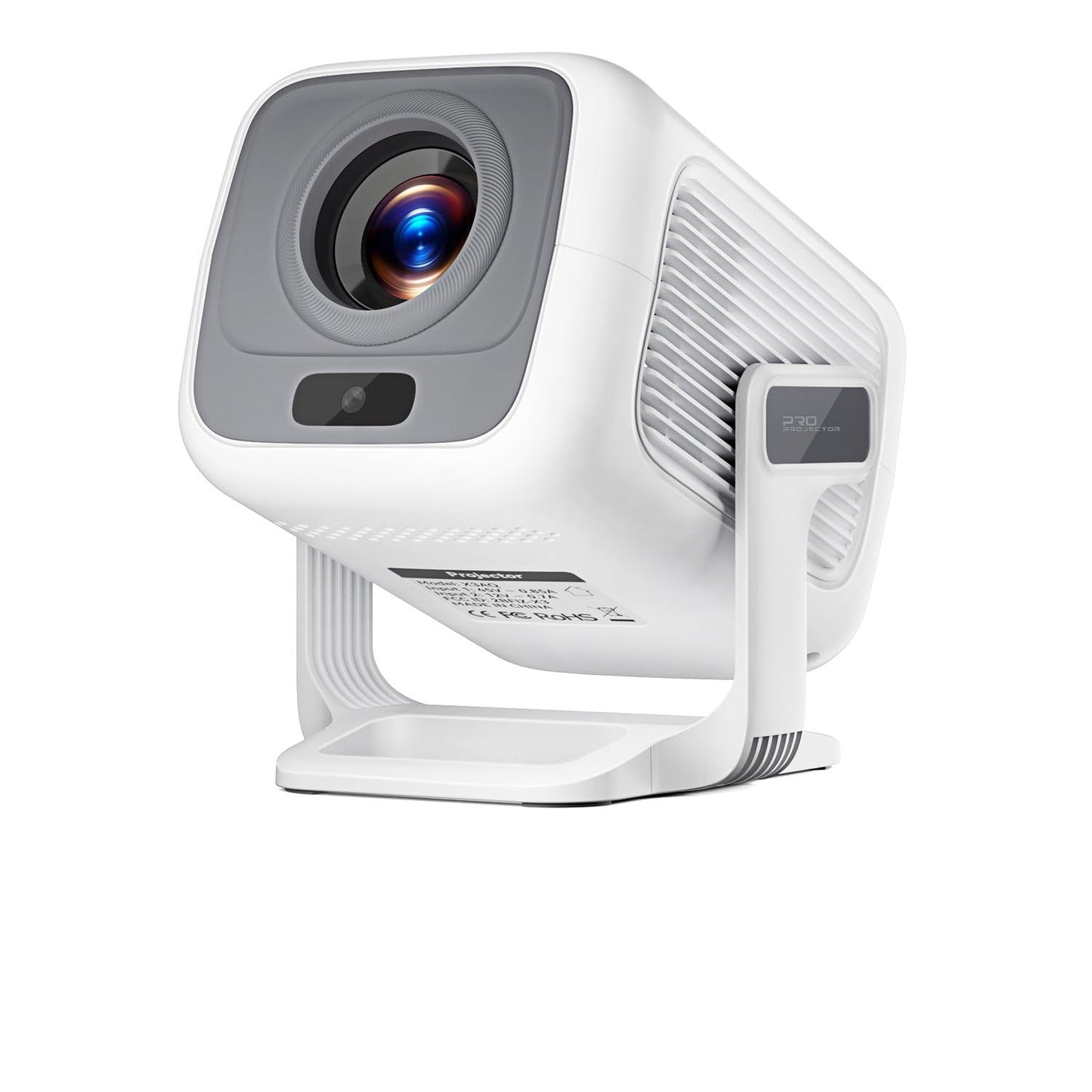 Mini Projector with WiFi and Bluetooth 4K 1080P Support with 180°Adjustable Stand, Home Video Projector Compatible for Laptop