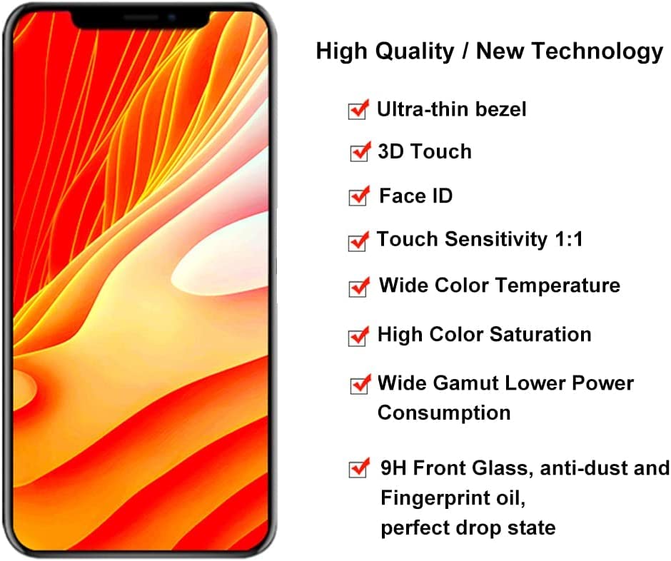 for iPhone 11 Pro Max Screen Replacement 6.5 inch LCD Display 3D Touch Digitizer Frame Assembly Full Repair Kit with Repair Tools, Screen Protector