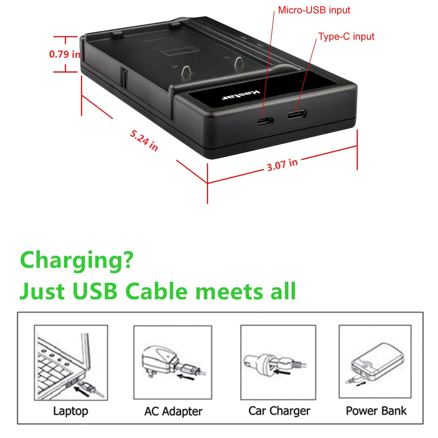 Kastar LTD2 USB NP-77H Battery Charger Compatible with Sony CCD-FX630 CCD-FX640 CCD-FX700 CCD-FX700E CCD-FX710 CCD-FX720 CCD-FX730 CCD-FX730V