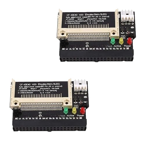 Ximimark 2Pcs Compact Flash CF Card to 3.5 Female 40 Pin IDE Hard Drive Bootable Adapter Converter Module