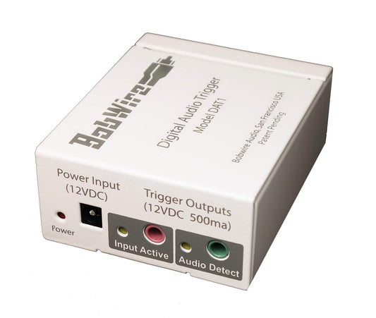 Digital Audio Trigger Device with 12V Outputs - BobWire DAT1 Ads a 12 Volt Trigger Output to TVs, Streamers & DACs, auto Power on amplifiers or TV