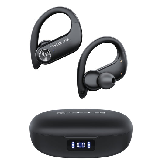 TREBLAB X3-Pro Earbuds Wireless Bluetooth, Earhook IPX5 12H Powerbank