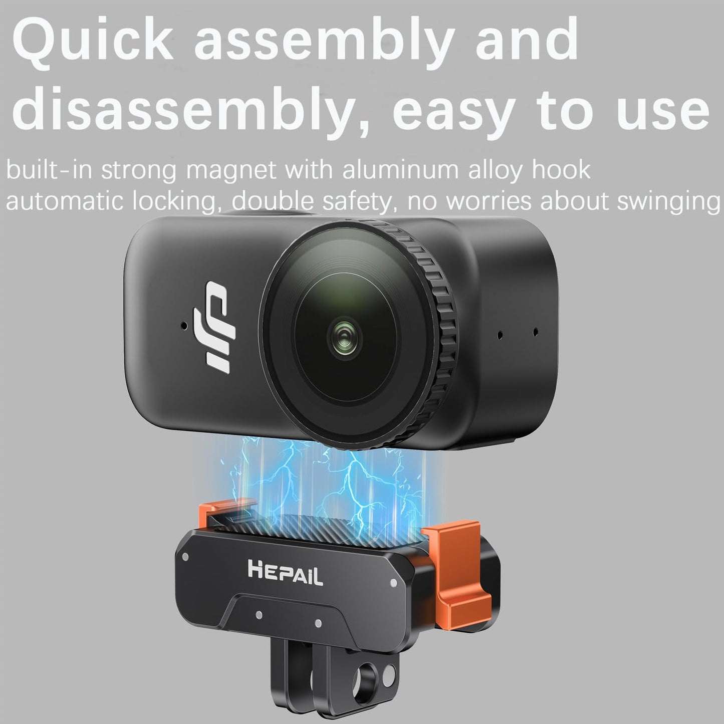 Honlyn Magnetic Quick Release Adapter Mount for DJI Osmo Nano/DJI Osmo Action 6, Magnetic Adapter Expansion Stand with 1/4''Screws for DJI Osmo Action