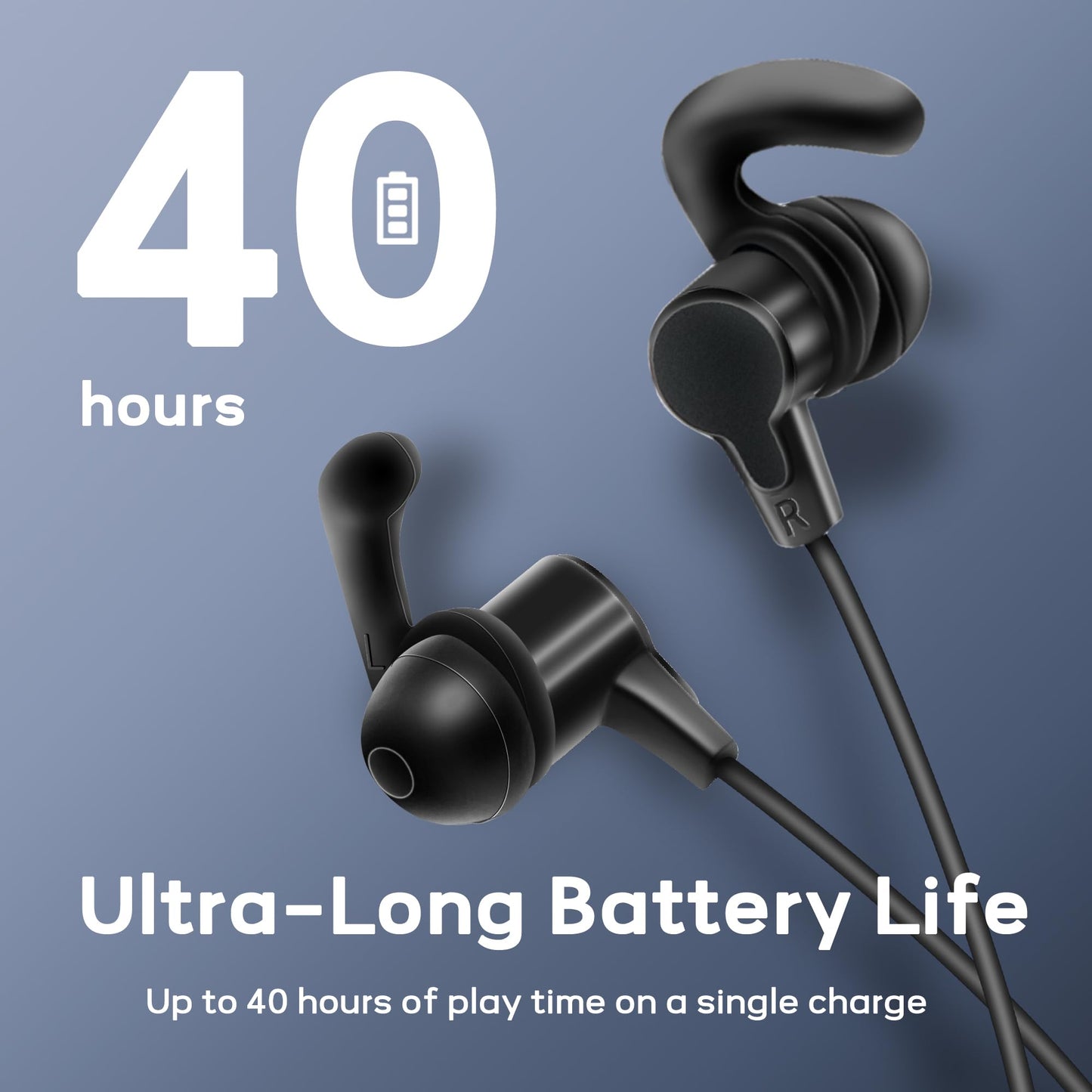 YFFSHLCS Bluetooth 5.4 Wireless in-Ear Headphones, Black, 40H Playtime, IPX7 Waterproof, aptX Lossless Audio, 33ft Range, Fast Charging, Noise…