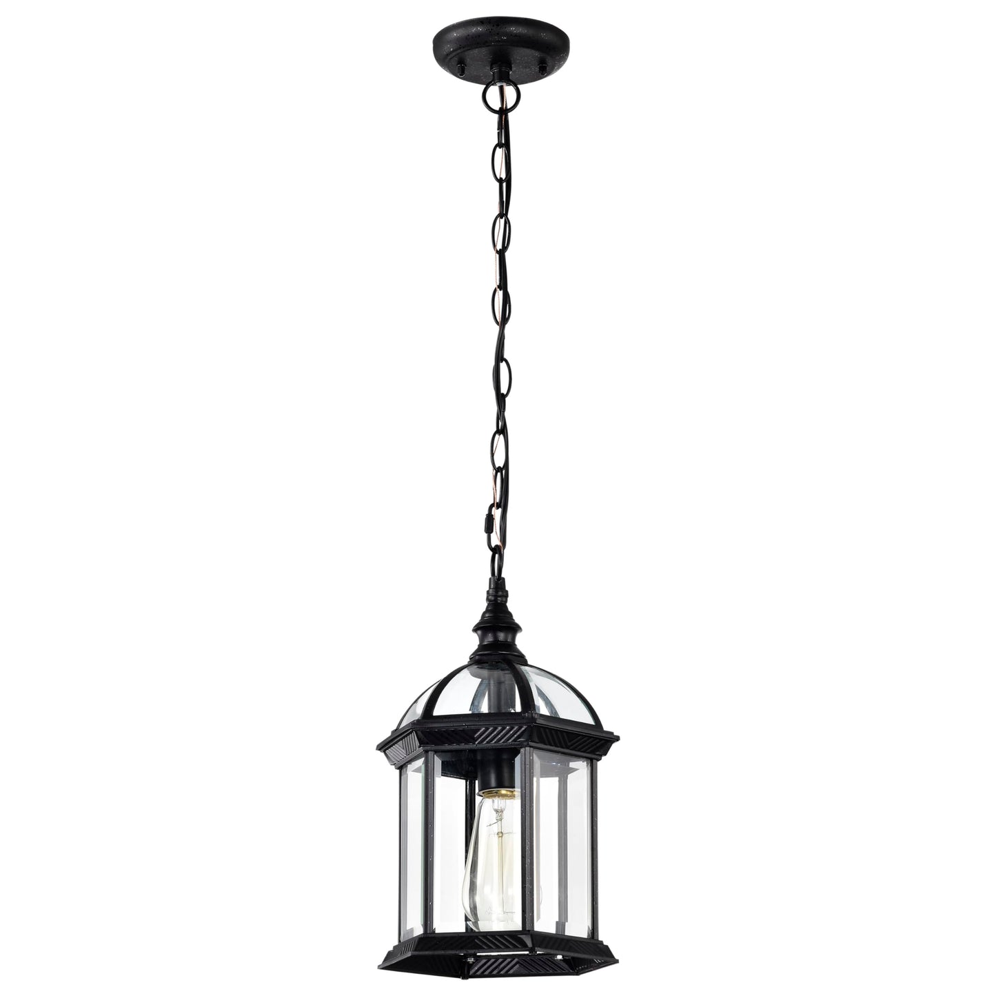 Nuvo Lighting 60/4979 Traditional One Light Hanging Lantern from Boxwood collection in Black finish