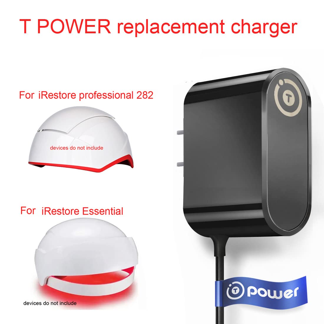 T POWER 5V Charger for Restore Laser Hair Growth System ID-500 Pro 282 Battery Pack ADS012J-W050240 Ac Dc Adapter Power Supply Cord