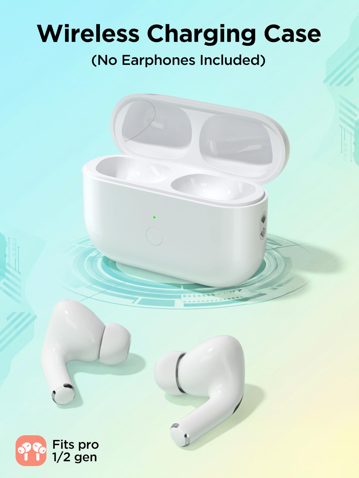 Wireless Charging Case for AirPods Pro 1/2 Generation with Type-C, Replacement Case for AirPods Pro 1st/2nd with Bluetooth Pairing Sync Button