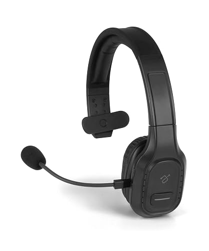 Aluratek Wireless Bluetooth 5.0 Headset ABHM100F - Hi-Fi Over-Ear Headphones with Noise Cancelling, Built-In Microphone, Comfortable Memory Foam