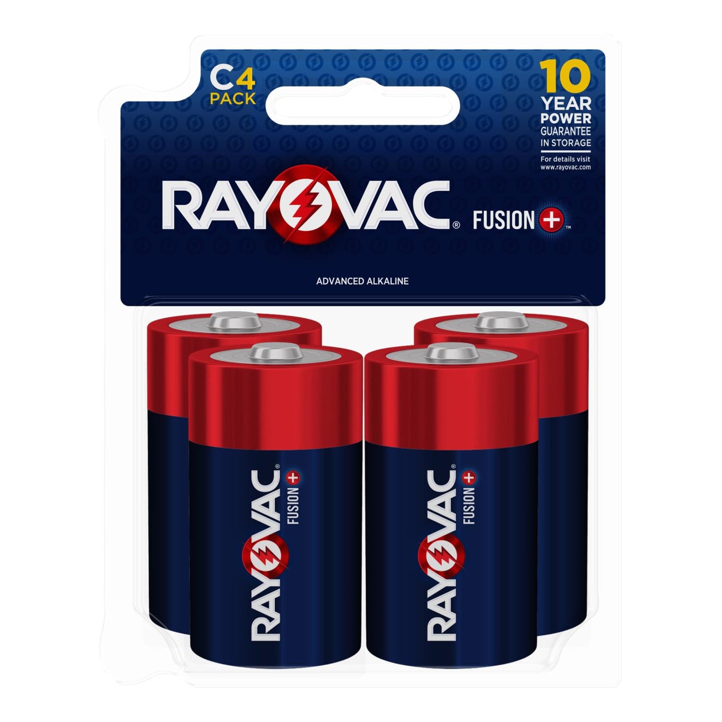 Rayovac Fusion C Batteries (4 Pack), Alkaline C Cell Batteries