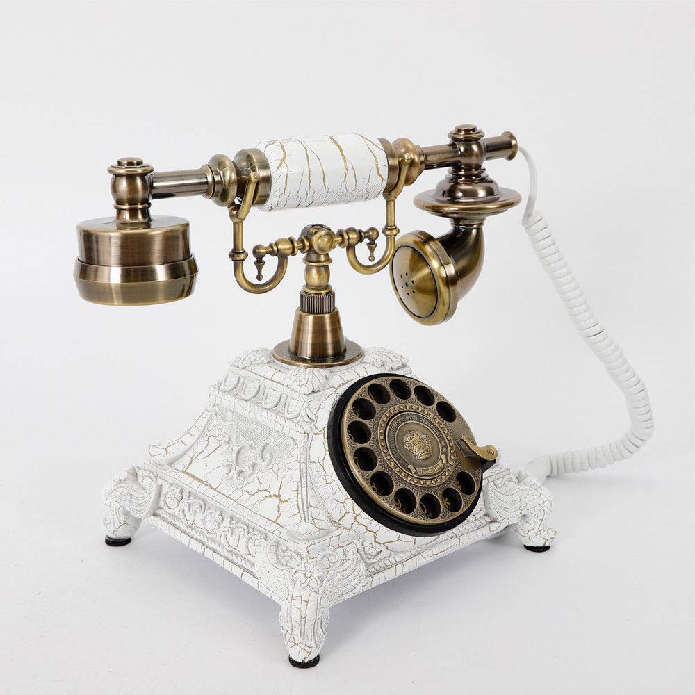 Style Retro Dial Desk Telephone Vintage Rotary Phone Old Fashioned Telephone Handset for Gift Office Home Hotel