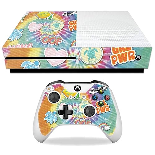 MightySkins Carbon Fiber Skin for Microsoft Xbox One S - VSCO Girl | Protective, Durable Textured Carbon Fiber Finish | Easy to Apply, Remove,