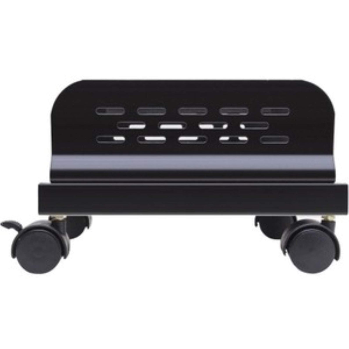Slim Computer PC or UPS Metal Floor Stand with Adjustable Width and Locking Caster Wheels
