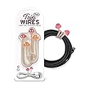 Genuine Fred TRIP WIRES, Mushroom Cable Ties, Set of 2, 4" long, Easily bends for holding and bundling, Multipurpose cord organizer for school, home