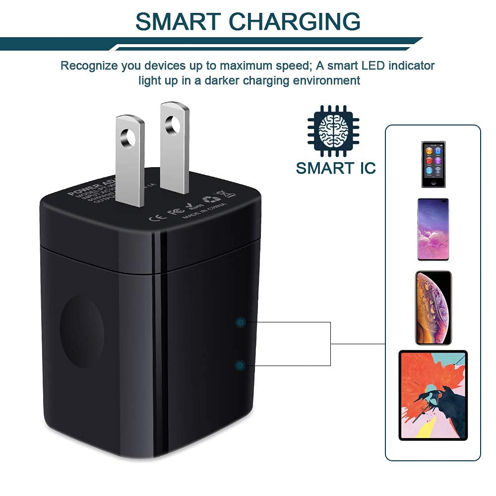 Wall Charger Plug, USB Charger Cube, AILKIN 3.1A 3-Muti Port USB Adapter