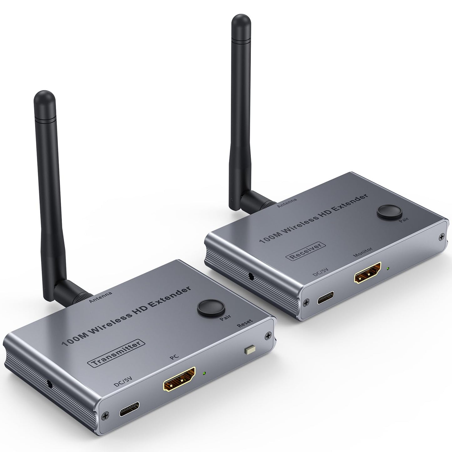 Wireless HDMI Transmitter and Receiver 4K@30Hz HDMI Wireless Extender Kit 328Ft/100M 4K Video & Audio Sender and Receiver for Casting Video & Audio