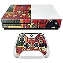 MightySkins Carbon Fiber Skin for Microsoft Xbox One S - Harmony in Red | Protective, Durable Textured Carbon Fiber Finish | Easy to Apply, Remove