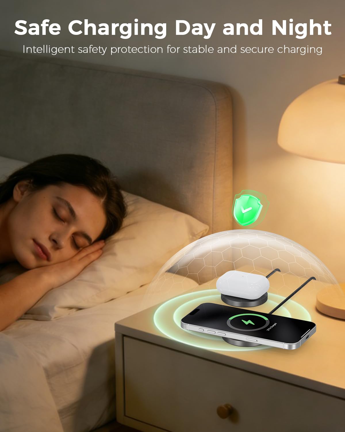 UZLNL 25W Magnetic Wireless Charger, Qi2.2 Fast Wireless Charging Pads with Kickstand,MagSafe Charger for iPhone 17/16/15/14/13/12 Series & AirPods