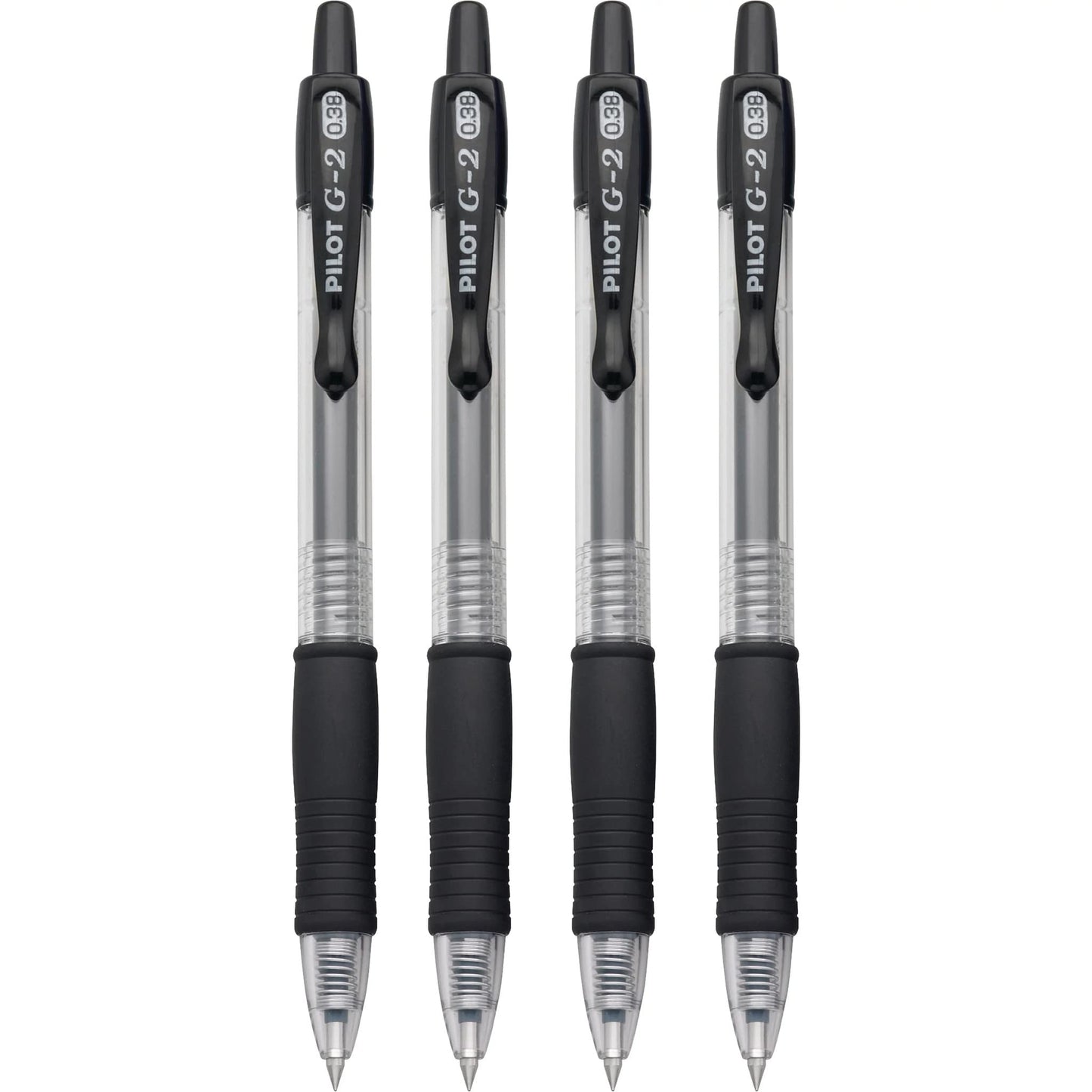 Pilot G2 Premium Refillable and Retractable Rolling Ball Gel Pens, Ultra Fine Point, Gel Ink Pens, 0.38mm, Black Ink, 4-Pack