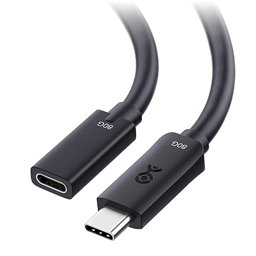 Cable Matters 80Gbps USB4 Extension Cable - 3.3ft, Supports [8K@120Hz / 4K@480Hz Video, 240W Charging, 80Gbps Data Transfer], USB C Extension Cable