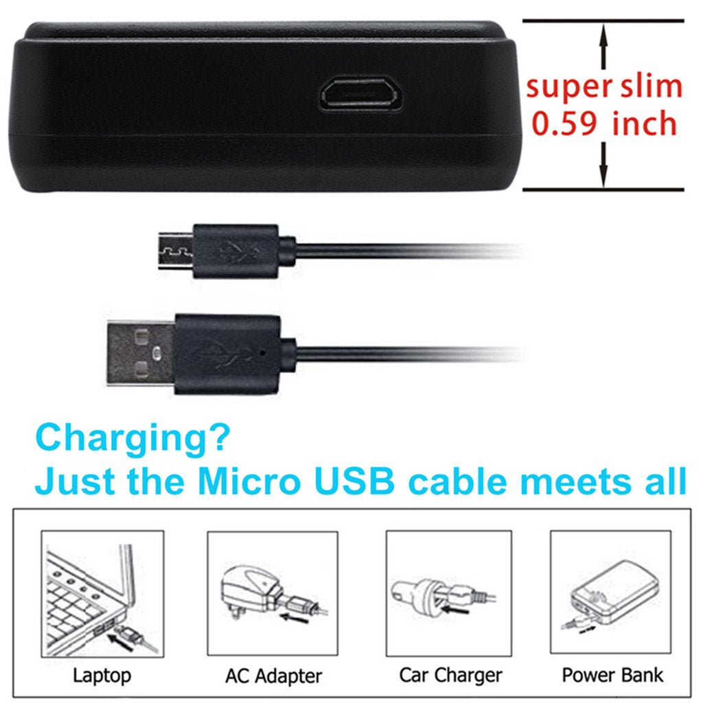 Kastar LCD Slim USB Charger for Canon BP-808 BP808 and Canon VIXIA HF G10 G20, HFM30 M31 M32 M40 M41 M300 M400, HF S10 S11 S20 S21 S30 S100 S200, HF10