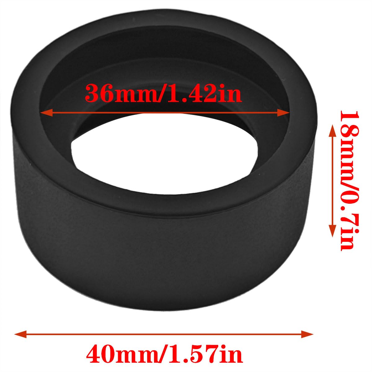 BOKWORE 2PCS Eyepiece Eye Cup Soft Rubber Eyepiece Cover Binocular Eye Cups Replacement for 34-36 mm Stereo Microscope (Flat Angle), black