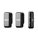 RØDE Wireless Micro - Compact Wireless Microphone, Two Mics with Charge Case for Smartphone Content Creation - USB-C, Black