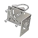 MOOKEERF Antenna Mast Clamp, Mount Bracket with Double U-Bolts, Starlink Mount for Home Antenna Pole Holder, Adjustable Angle