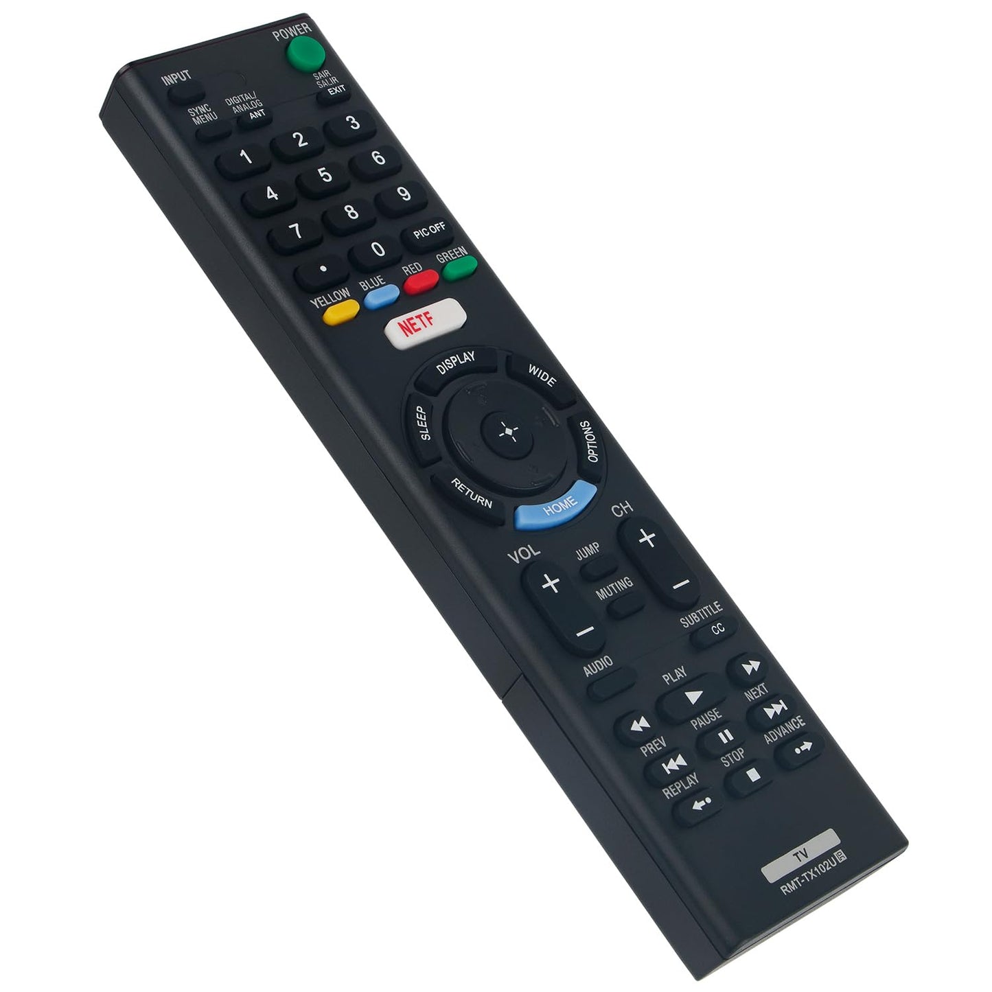 RMT-TX102U Replaced Remote fit for Sony TV KDL-48W650D KDL-32W600D KDL-40W600D KDL-32R500C KDL-32W650D KDL-40R510C KDL-40R530C KDL-40R550C KDL-55W650D