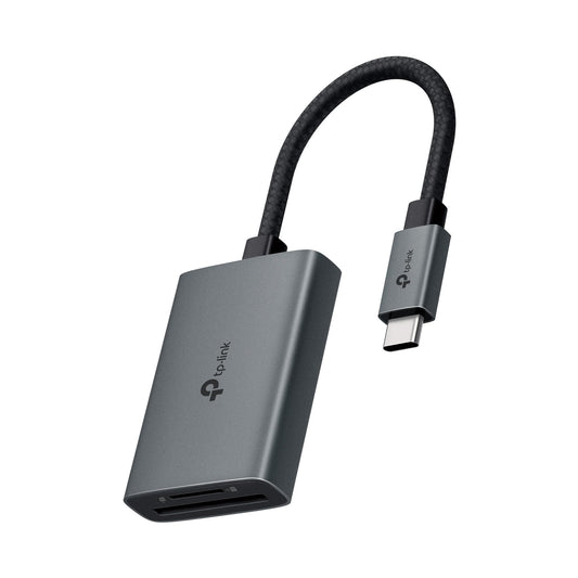 TP-Link SD Card Reader USB C, Dual Slot 3.0 Type-C Memory Card Reader, 5Gbps Aluminum Camera Adapter, Supports SD Micro SD SDXC SDHC UHS-I for iPhone