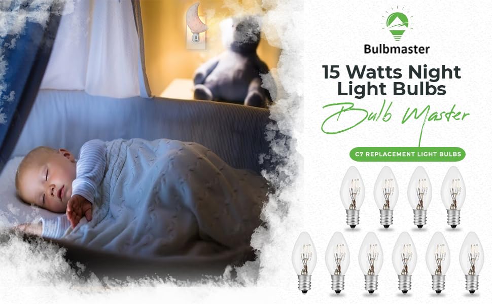 BULBMASTER 7 Watts Night Light Bulb Replacement for Medium/Large Himalayan Salt Lamps Rocks Long Lasting Incandescent Bulbs E12 Candelabra Base