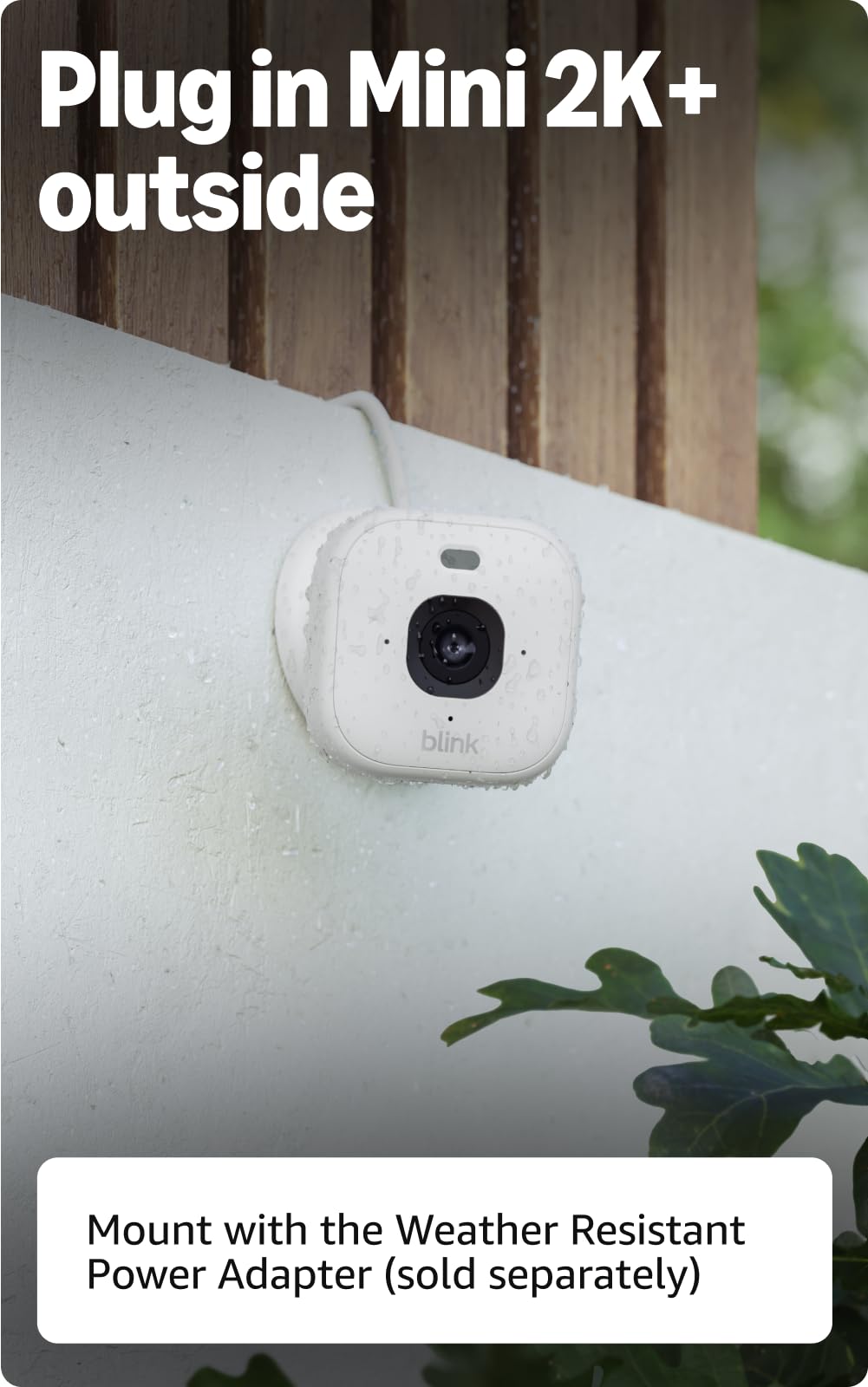 Blink Mini 2K+ (newest model) - Plug-in Home & Pet Indoor Security Camera with 2K video resolution, night vision, enhanced audio, motion detection - 2