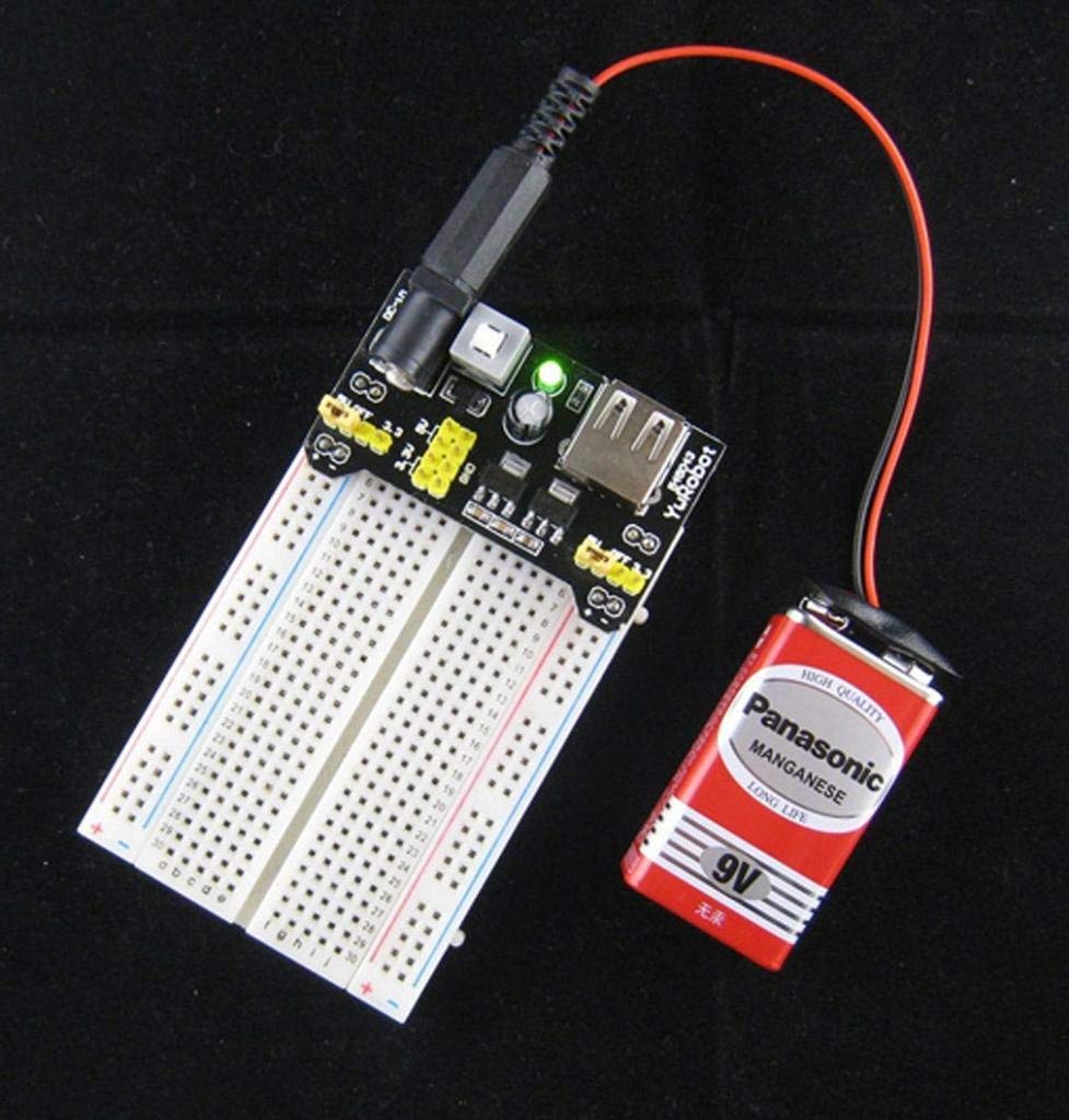 HiLetgo 5pcs 3.3V 5V Power Supply Module for MB102 102 Prototype Breadboard DC 6.5-12V or USB Power Supply Module