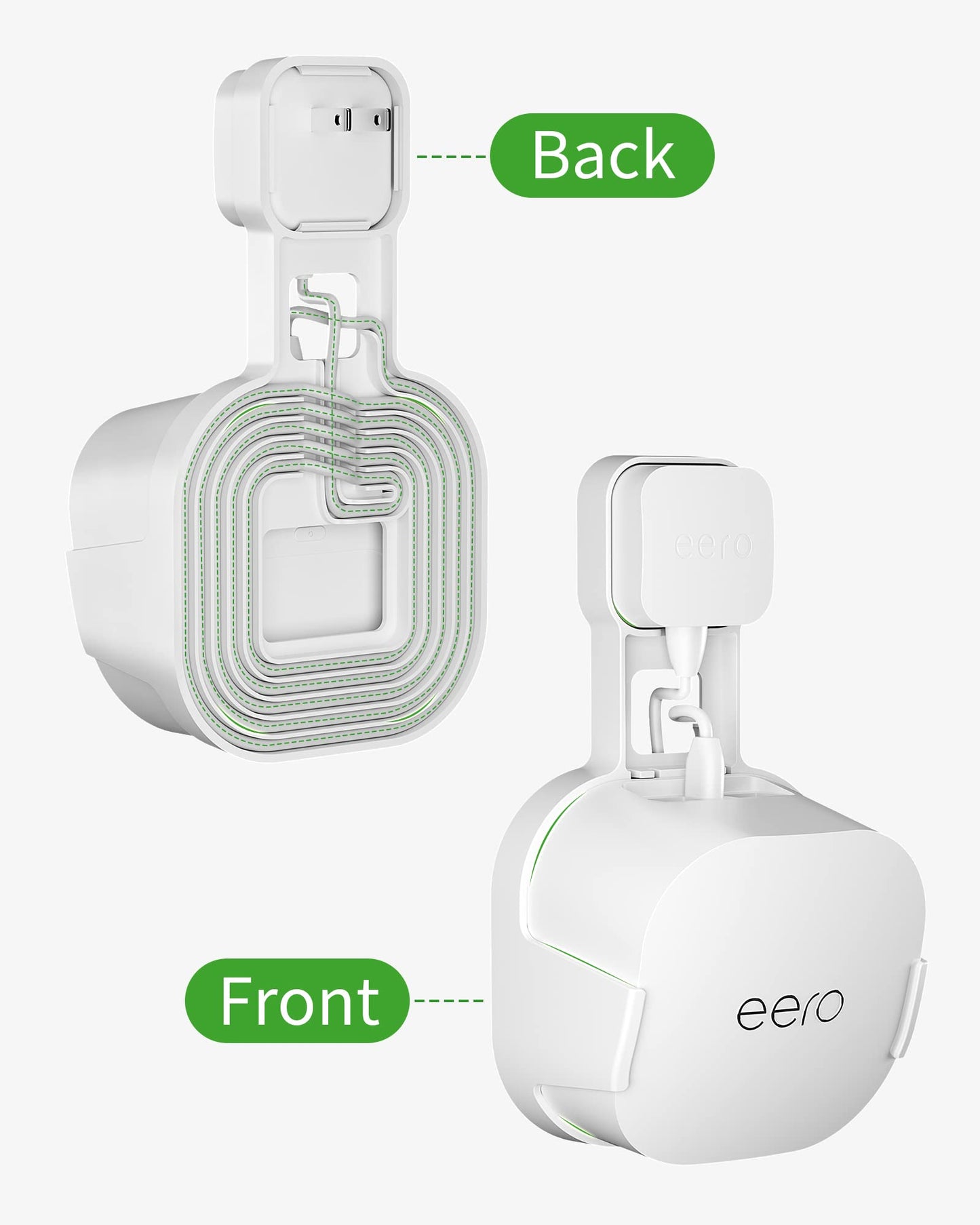 COOLWUFAN 2 Pack Outlet Wall Mount Holder for eero 6 and Eero 6+