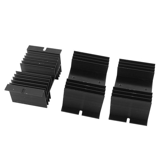 Uxcell a15052000ux0119 Aluminium Heatsink Cooling Fin for Solid State Relay SSR, 3 Piece, 10 mm x 5 mm x 7 mm, Black