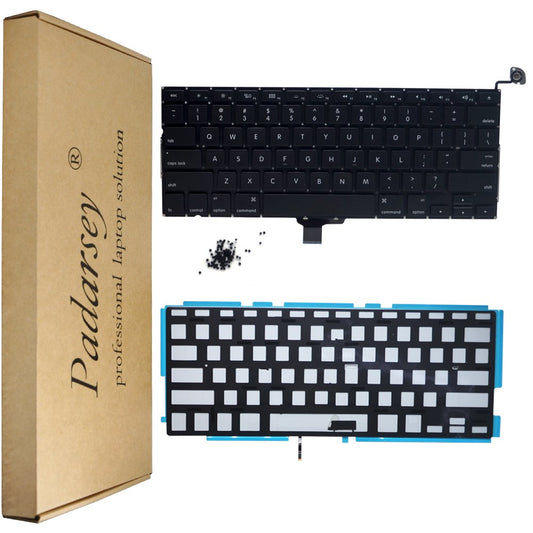 Padarsey New Laptop Replacement Keyboard with Backlight Backlit for MacBook Pro 13-inch A1278 2008-2015 Year with 80Pce Keyboard Screws