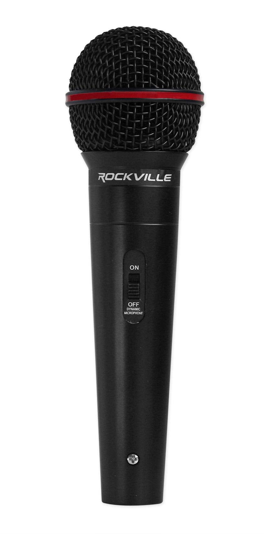 Rockville RMIC-SR Dynamic Handheld Microphone, 600 Ohms +/-30%, -72dB Sensitivity, M-56 Cartridge, Metal Body, OFC Copper Cables & Case, for DJ