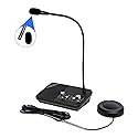 KOQICALL Window Speaker Intercom System, Window Intercom, Anti-Interference Dual Way Intercommunication Microphone and Speaker Interphone Mute