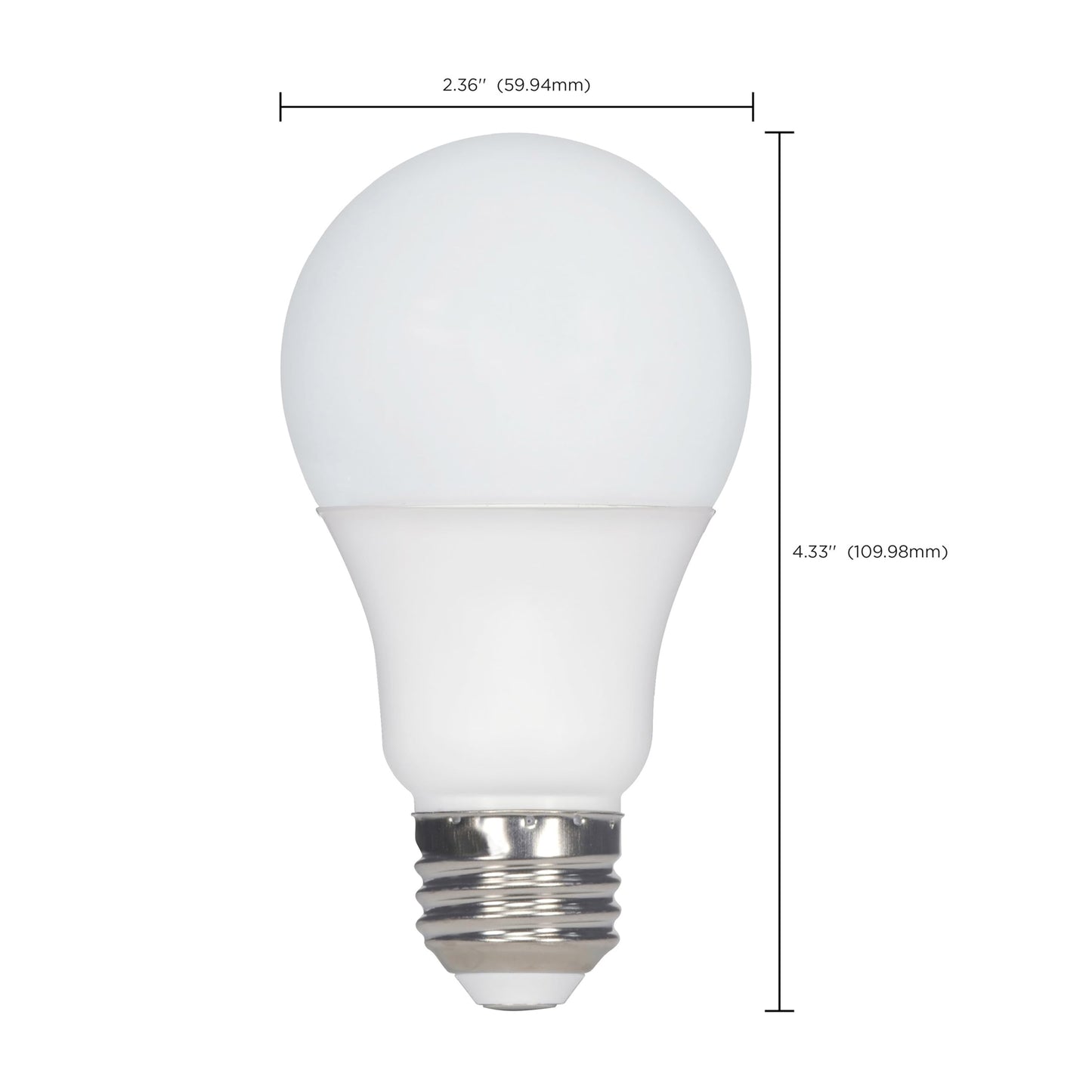 Satco 11403 5.8W LED A19 Light Bulb, 40W Replacement, 3000K Warm White, 450 Lumens